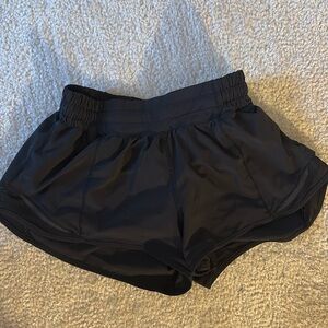 Black lululemon hotty hot shorts